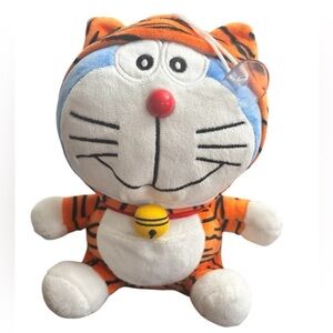 Doraemon (Limited Edition ) Tiger Plush Toy 8’’ Orange and White Soft plush